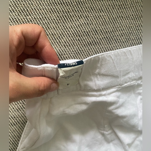 White Abercrombie & fit Linen pants new with tags size small - Picture 4 of 7